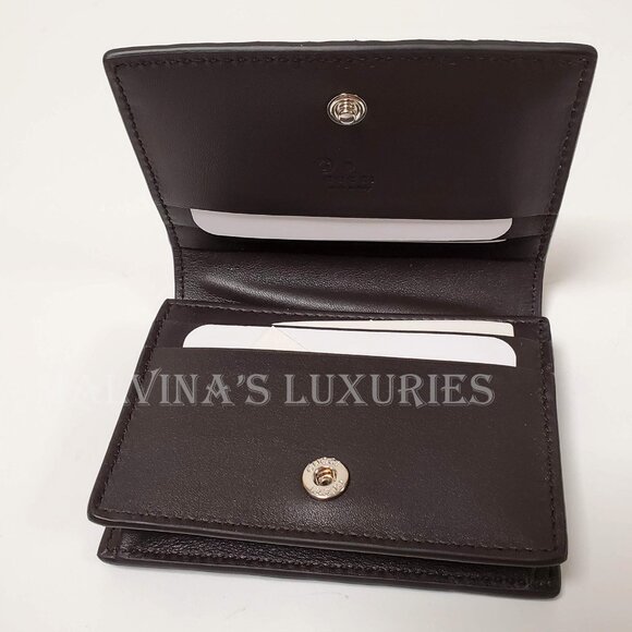 GUCCI WALLET MENS BROWN MICRO GUCCISSIMA LOGO LEATHER 544474 BIFOLD - Picture 4 of 13